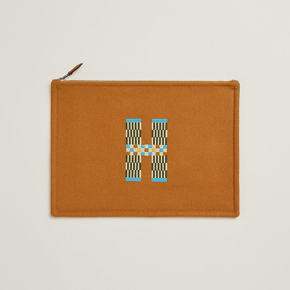HERMES エルメス Flat H Natte ナッテ Large フラット ポーチ Flat H Natte case, small model | Hermès USA